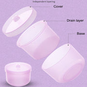 Nail Polisher Can Be Soaked And Drained Cleaning Disinfection Box(White)
