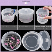 Nail Polisher Can Be Soaked And Drained Cleaning Disinfection Box(White)