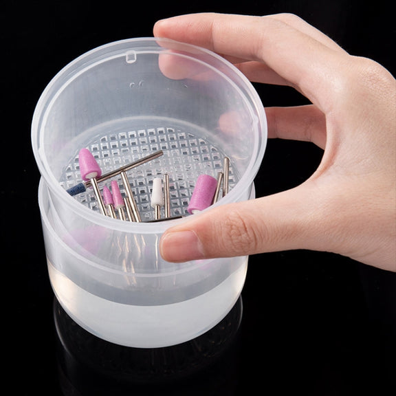 Nail Polisher Can Be Soaked And Drained Cleaning Disinfection Box(Purple)