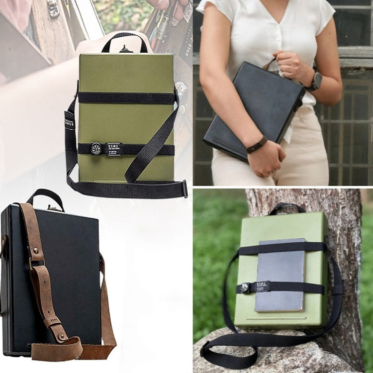 Writer Messenger Wooden Box Walnut Briefcase(Green) - free shipping - PMC Jewellery - Order now!