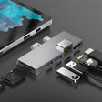 W05 8 In 1 USB3.1 Gne1 Ethernet RJ45 Converter For Surface Pro4/5/6(Silver) - USB HUB by PMC TechLife | Online Shopping South Africa | PMC TechLife | Buy Now Pay Later Mobicred
