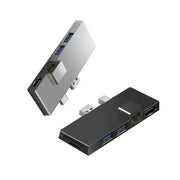 W05 8 In 1 USB3.1 Gne1 Ethernet RJ45 Converter For Surface Pro4/5/6(Silver)
