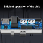 W05 8 In 1 USB3.1 Gne1 Ethernet RJ45 Converter For Surface Pro4/5/6(Black)
