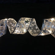 Christmas LED Lights Bronzing Double Ribbon String Lights, Specification: 10m(Silver Warm Light)