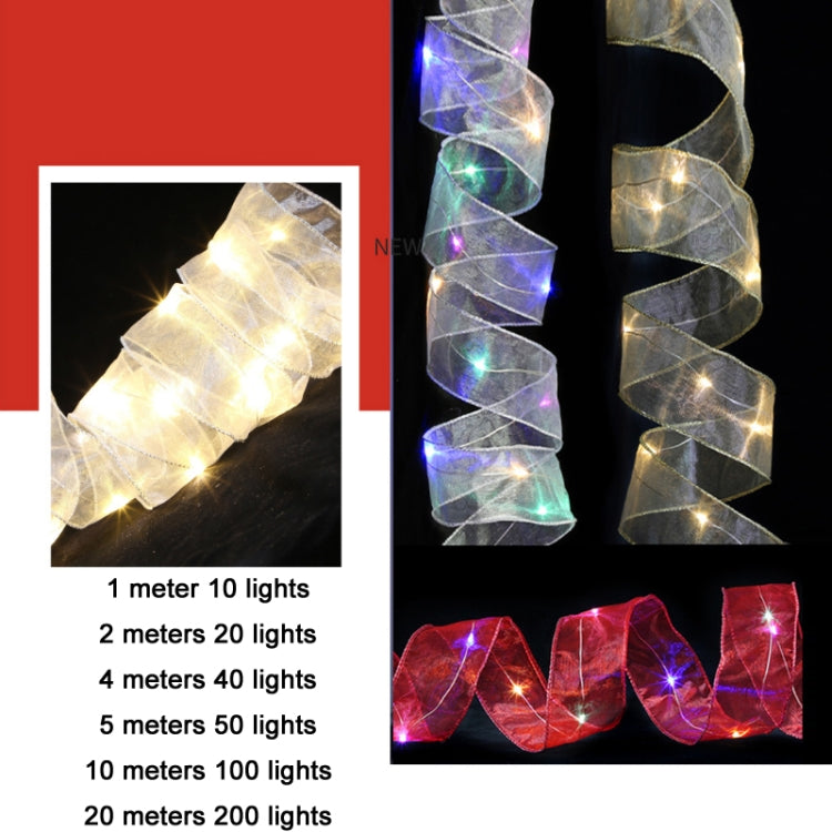 Christmas Ornament Double Light Board Yarn Ribbon String Lights, Specification: 20m(Silver Color Light) - Christmas Decoration Lamps by PMc TechLife | Online Shopping South Africa | PMc TechLife | Buy Now Pay Later Mobicred
