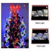 Christmas Ornament Double Light Board Yarn Ribbon String Lights, Specification: 20m(Silver Color Light)