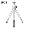 2PCS Projector Phone Stand Desktop Portable Telescopic Mini Metal Tripod, Style: 3 Sections (Silver) - free shipping - PMC TechLife - Order now!