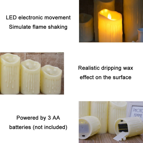 LED Electronic Candle Lights Halloween Christmas Decoration Props, Size: 7.5x10cm(Plastic Tears Candle Lights)