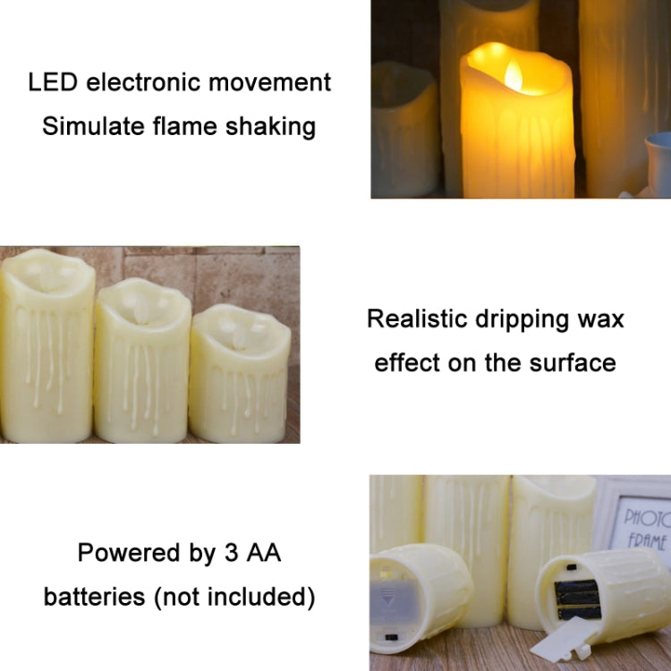 LED Electronic Candle Lights Halloween Christmas Decoration Props, Size: 7.5x17.5cm(Plastic Tears Candle Lights) - free shipping - PMc TechLife - Order now!