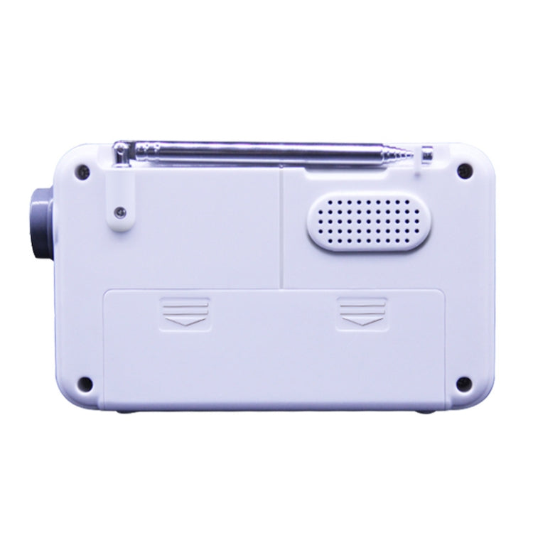 SY-8801 Portable Retro Radio HD LCD Screen Weight Bass Short Wave Radio(White)