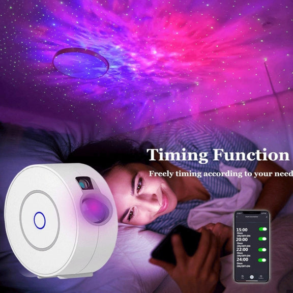 WiFi Graffiti Smart Circular Star Projection Light Home Theater Atmosphere Light(UK Plug)