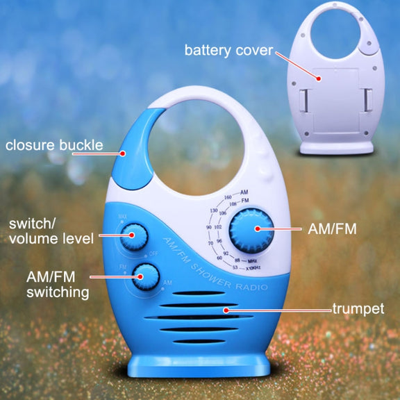 Sayin SY-950 Portable Water-resistant Small Radio AM/FM Universal Band Elder Radio(Blue)