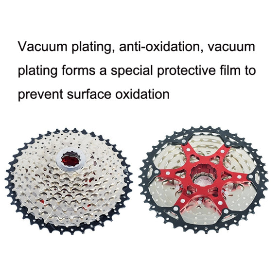VG Sports Split Mountain Bike Lightweight Cassette Flywheel, Style: 11 Speed 40T (Silver)