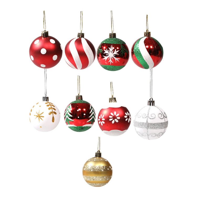 6pcs/pack 6cm Painted Christmas Ball Decoration Props(Red and White Spiral Stripes) - Ornaments by PMC TechLife | Online Shopping South Africa | PMC TechLife