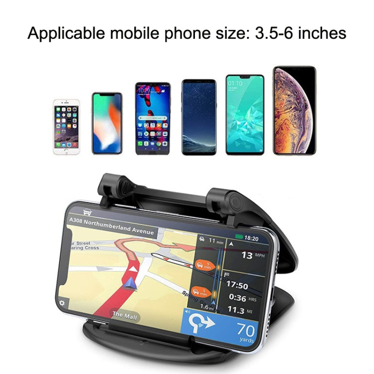 MM002 Car Dashboard Mobile Phone Holder Car Silicone Rotary Navigation Mobile Phone Holder(Black) - Car Holders by PMC TechLife | Online Shopping South Africa | PMC TechLife