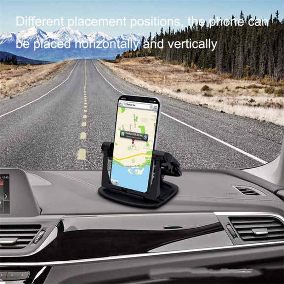 MM002 Car Dashboard Mobile Phone Holder Car Silicone Rotary Navigation Mobile Phone Holder(Black)