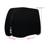 210D Oxford Cloth Golf Cart Cover Scooter Kart Dust Cover, Specification: 275 x 122 x 168 cm(Black)