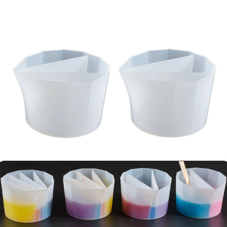 2 PCS DIY Crystal Epoxy Color Separation Cup Silicone Toning Cup, Style: 3 Grid - Arts & Crafts by PMC TechLife | Online Shopping South Africa | PMC TechLife