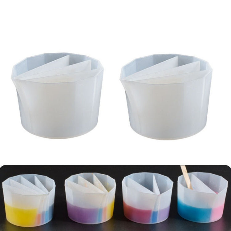 2 PCS DIY Crystal Epoxy Color Separation Cup Silicone Toning Cup, Style: 4 Grid - Arts & Crafts by PMC TechLife | Online Shopping South Africa | PMC TechLife