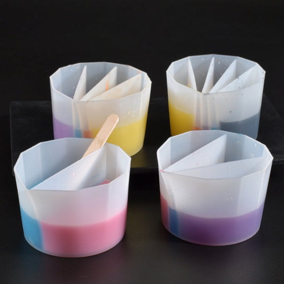 2 PCS DIY Crystal Epoxy Color Separation Cup Silicone Toning Cup, Style: 4 Grid