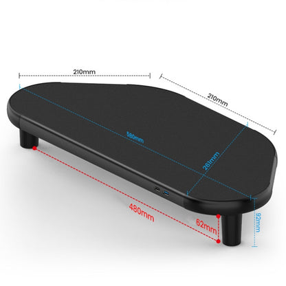 Vaydeer ZGP011 Metal Corner Computer Monitor Raised Rack(USB3.0+3 x USB2.0) - free shipping - PMC Jewellery - Order now!