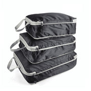 3 PCS/Set Travel Water-resistant Compression Clothes Storage Bag(Black Without Net)