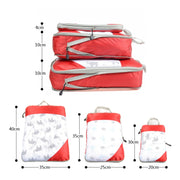 3 PCS/Set Travel Water-resistant Compression Clothes Storage Bag(Black Without Net)