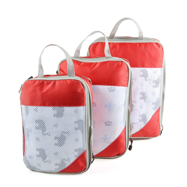 3 PCS/Set Travel Water-resistant Compression Clothes Storage Bag(Black Without Net)