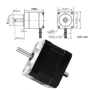 42BYGH34-1304B 1.3A 0.30N 3D Printer 42-Step Moto Dual Output Shaft Carving Machine
