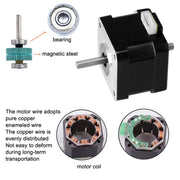 42BYGH34-1304B 1.3A 0.30N 3D Printer 42-Step Moto Dual Output Shaft Carving Machine