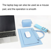 S176 Portable Water-resistant Laptop Bag with Power Pack, Size: 14 inches(Cherry Pink)