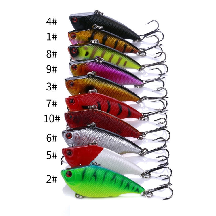 HENGJIA VI022 10g 6cm Plastic VIB Lure Hard Bait With Sound Beads(10)
