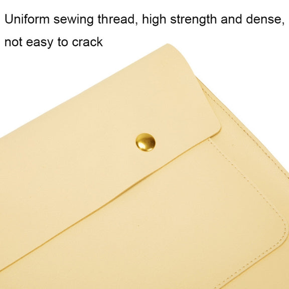 S178 3 In 1 Leather Water-resistant Laptop Liner Bag, Size: 13 inches(Apricot)