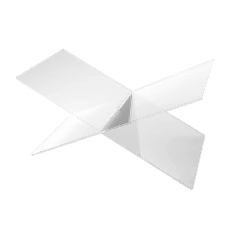 X-shaped Acrylic Bookshelf Transparent Book Sheet Music Display Stand(28x15.5x15.5cm) - Holder & Storage Rack by PMC TechLife | Online Shopping South Africa | PMC TechLife