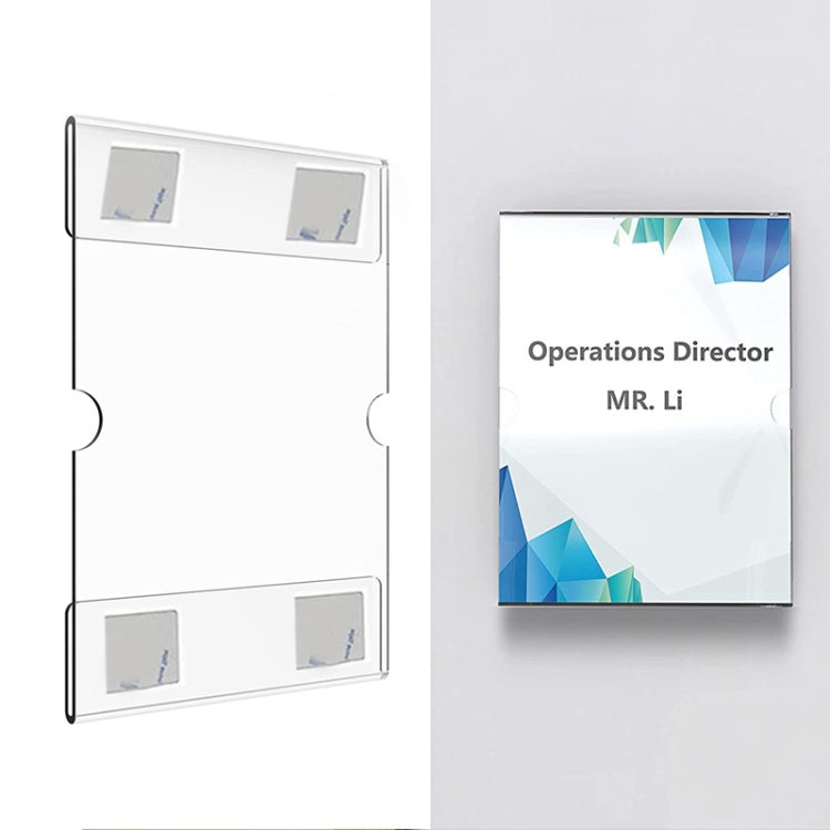 2 PCS 4x6 Inch Wall Mounted Acrylic Signage Bracket Wall Photo Frame - Holder & Storage Rack by PMc TechLife | Online Shopping South Africa | PMc TechLife | Buy Now Pay Later Mobicred