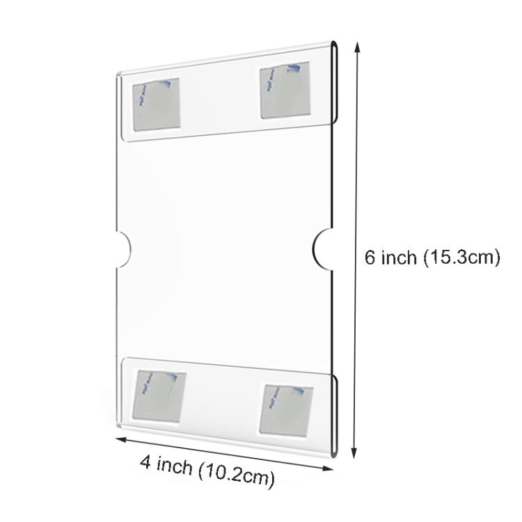 2 PCS 4x6 Inch Wall Mounted Acrylic Signage Bracket Wall Photo Frame - Holder & Storage Rack by PMc TechLife | Online Shopping South Africa | PMc TechLife | Buy Now Pay Later Mobicred