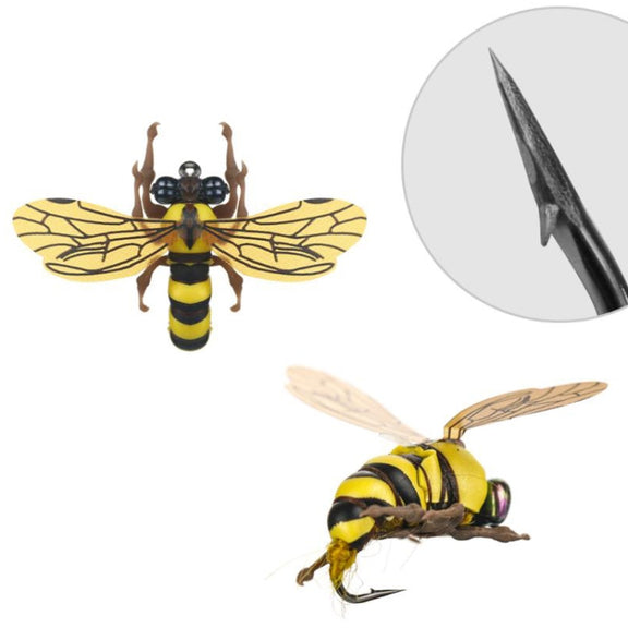 Floating Bionic Bee Road Bait Insect Fake Bait(8-3b)