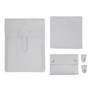 S177 3 In 1 Leather Water-resistant Laptop Liner Bags, Size: 14 inches(Light Grey)