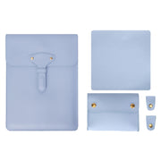 S177 3 In 1 Leather Water-resistant Laptop Liner Bags, Size: 14 inches(Baby Blue)