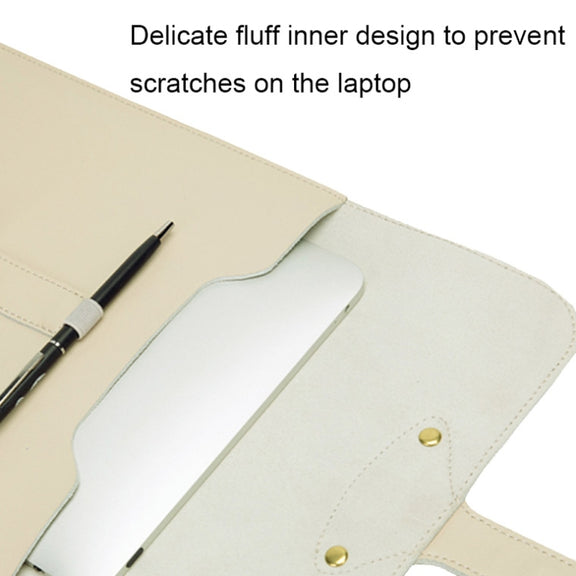 S177 3 In 1 Leather Water-resistant Laptop Liner Bags, Size: 14 inches(Baby Blue)