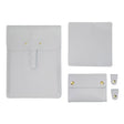 S177 3 In 1 Leather Waterproof Laptop Liner Bags, Size: 15 inches(Light Grey) - 15 inch by PMC TechLife | Online Shopping South Africa | PMC TechLife | Buy Now Pay Later Mobicred