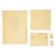 S177 3 In 1 Leather Water-resistant Laptop Liner Bags, Size: 15 inches(Light Yellow)