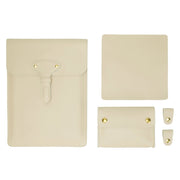 S177 3 In 1 Leather Water-resistant Laptop Liner Bags, Size: 15 inches(Apricot)