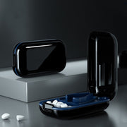 TP-009 Mini Pill Cutting Box Storage Box Dispenser(Arctic Black)