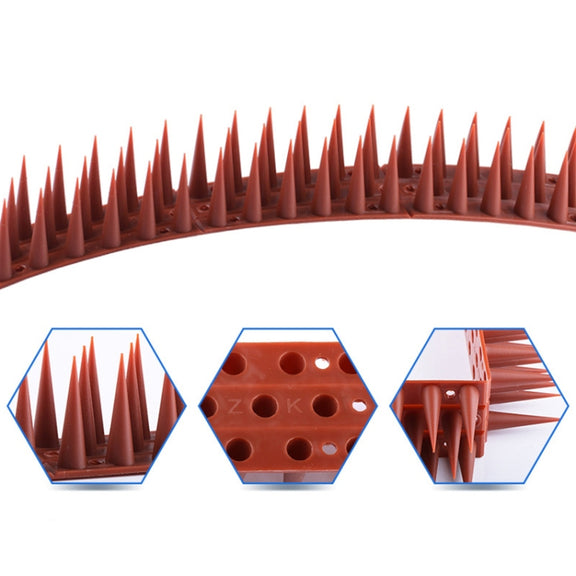 Plastic Bird Repellent Thorns Fence Anti-climb Nails(Brick Red)