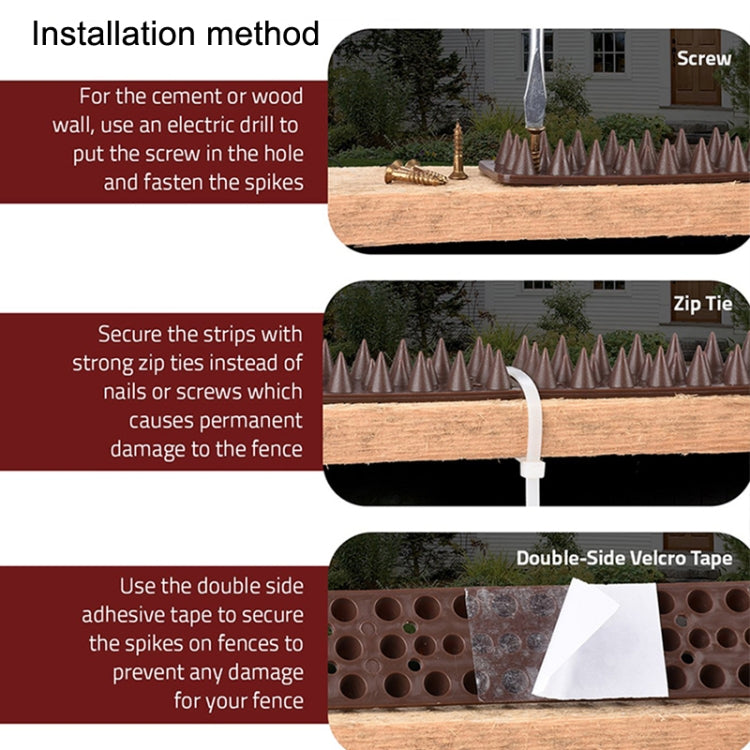 Plastic Bird Repellent Thorns Fence Anti-climb Nails(Brick Red) - Outdoor Insect Repellent by PMC TechLife | Online Shopping South Africa | PMC TechLife | Buy Now Pay Later Mobicred