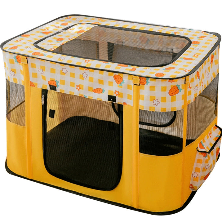 Rectangular Foldable Pet Fence Dog and Cat Litter Pet Delivery Room XL(Yellow Carrot) - Beds by PMC TechLife | Online Shopping South Africa | PMC TechLife | Buy Now Pay Later Mobicred