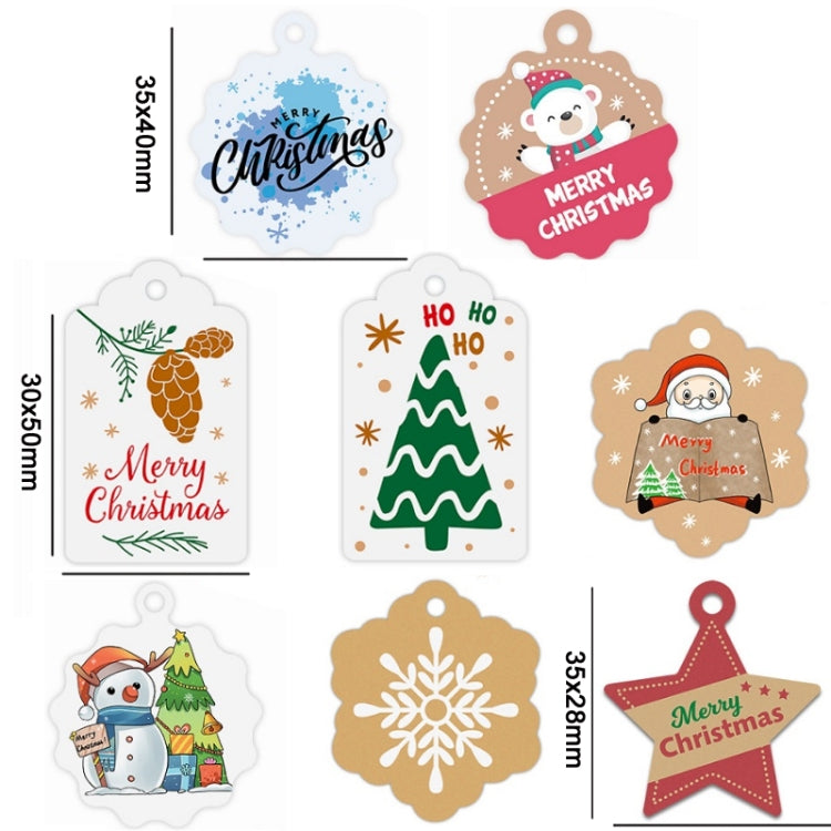 100pcs / Pack Christmas Kraft Paper Tag Gift Wrap Card Set(L-30) - Gift Bags & Wrapping Supplies by PMC TechLife | Online Shopping South Africa | PMC TechLife