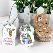 100pcs / Pack Christmas Kraft Paper Tag Gift Wrap Card Set(L-31)