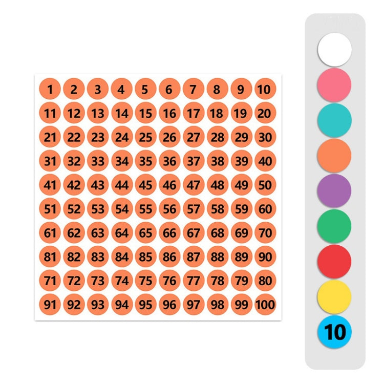 100 Stickers/Sheet Clothes Footwear Size Number Label Sticker, Random Color Delivery, Diameter: 10mm - Printer Paper & Stickers by PMC TechLife | Online Shopping South Africa | PMC TechLife